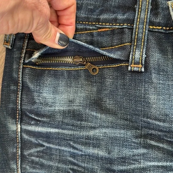 Engineered Dark Blue Denim Jeans size 2 funky cool - Picture 8 of 16